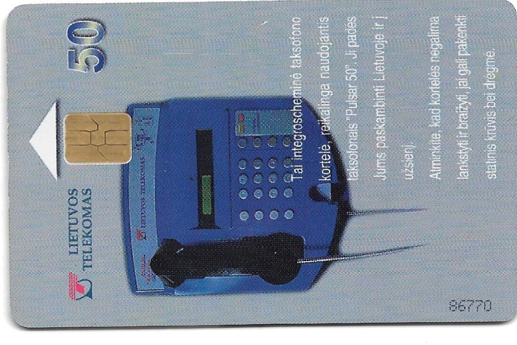 TARJETA TELEFONICA LITUANIA 50 UNIDADES PUBLICIDAD