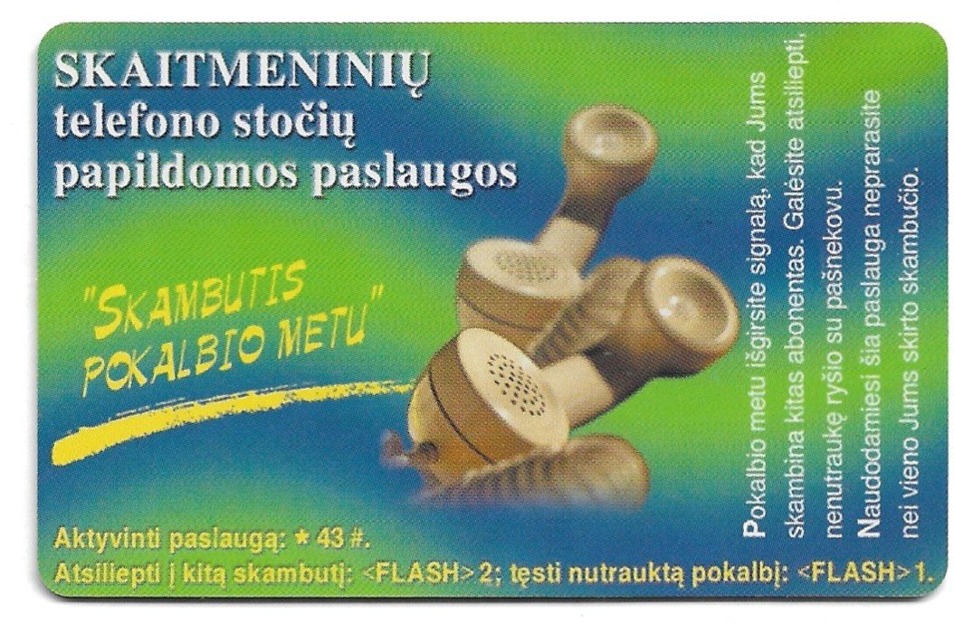 TARJETA TELEFONICA LITUANIA 50 UNIDADES SKATMENINIU