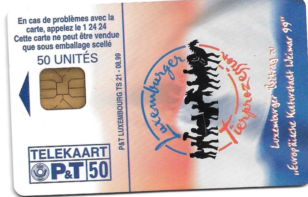 TARJETA TELEFONICA LUXEMBURGO 50 UNIDADES CULTURA 1999