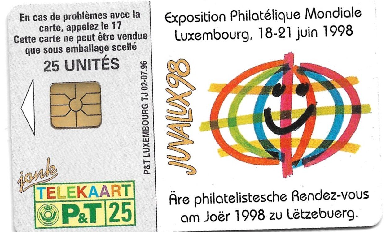 TARJETA TELEFONICA LUXEMBURGO 25 UNIDADES CARICATURA 1998