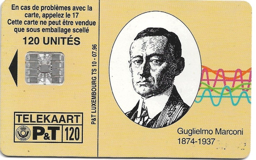 TARJETA TELEFONICA LUXEMBURGO 120 UNIDADES GUGLIELMO MARCONI 1996