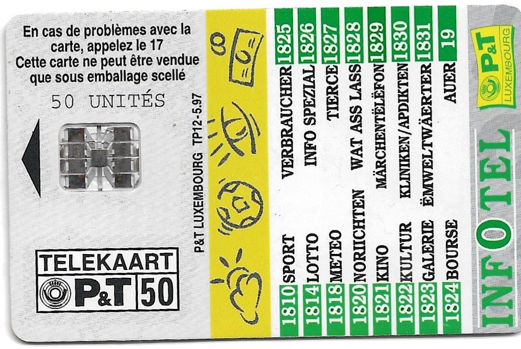TARJETA TELEFÓNICA LUXEMBURGO 50 UNIDADES CARICATURA 1997