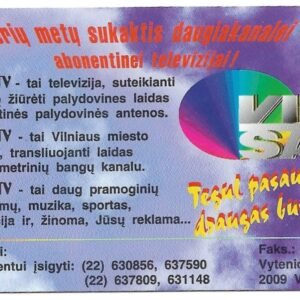 TARJETA TELEFONICA LITUANIA 25 UNIDADES VILSAT