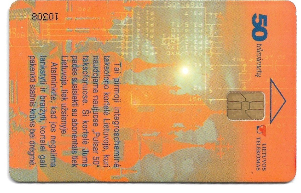 TARJETA TELEFONICA LITUANIA 50 UNIDADES PUBLICIDAD