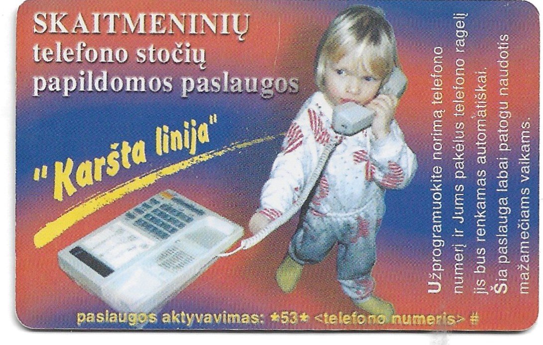 TARJETA TELEFONICA LITUANIA 50 UNIDADES SKAITMENIU