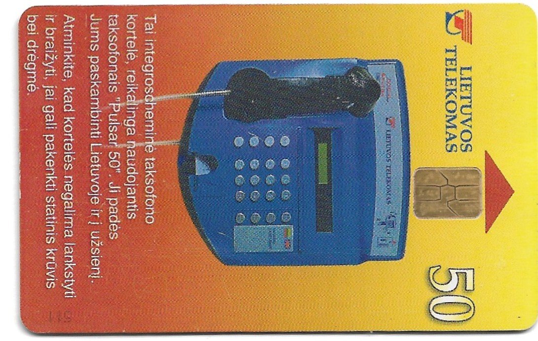 TARJETA TELEFONICA LITUANIA 50 UNIDADES SKAITMENIU