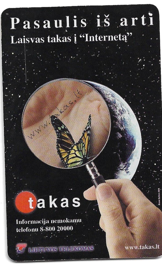 TARJETA TELEFONICA LITUANIA 50 UNIDADES PUBLICIDAD