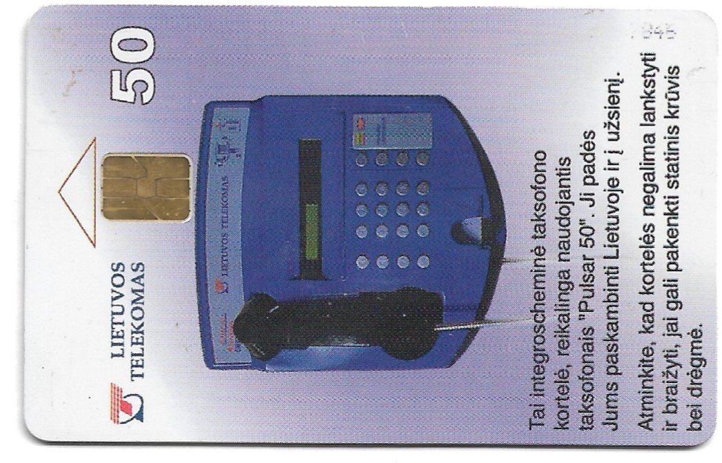 TARJETA TELEFONICA LITUANIA 50 UNIDADES PUBLICIDAD