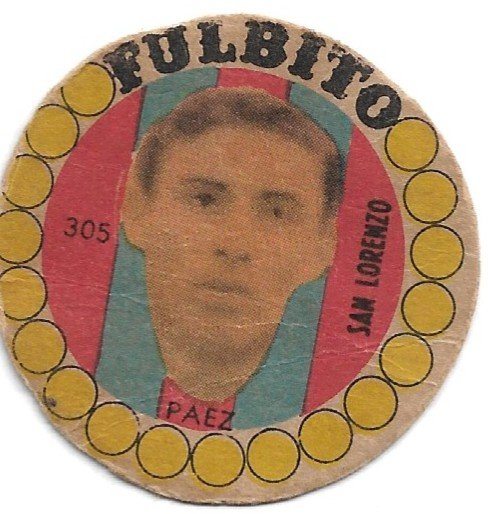 FIGURITA ARGENTINA FULBITO SAN LORENZO PAEZ N°305