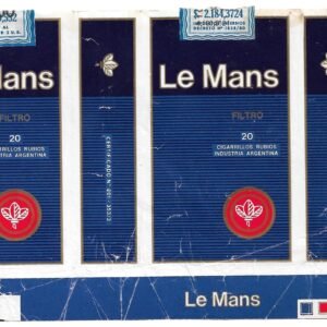 MARQUILLA DE CIGARRILLOS LE MANS 20 INDUSTRIA ARGENTINA SOFT
