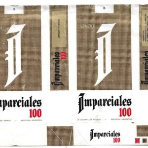 MARQUILLA IMPARCIALES 20 CIGARRILLOS INDUSTRIA ARGENTINA SOFT
