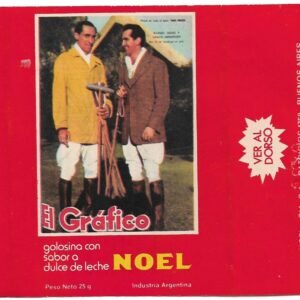 ENVOLTORIO DE FIGURITA ARGENTINA EL GRÁFICO CARLOS MENDITEGUY CON ROBERTO SKENE