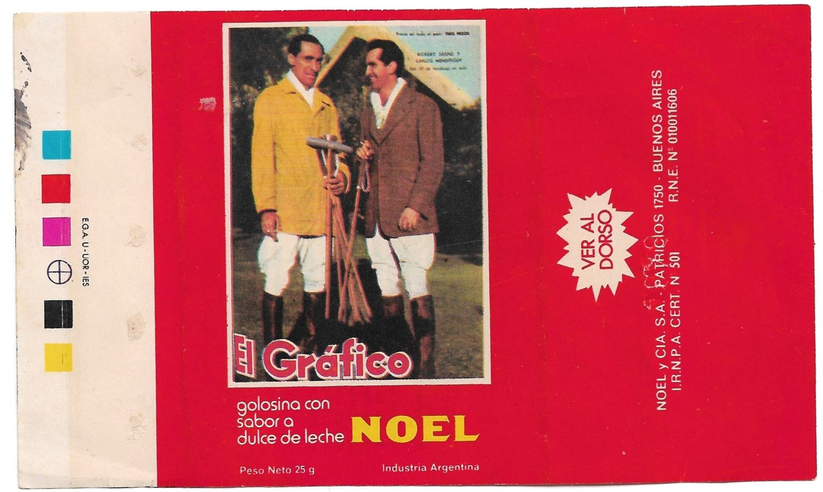 ENVOLTORIO DE FIGURITA ARGENTINA EL GRÁFICO CARLOS MENDITEGUY CON ROBERTO SKENE