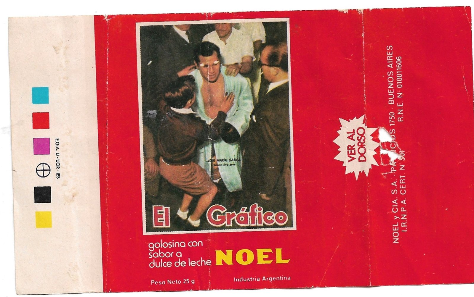 ENVOLTORIO DE FIGURITA ARGENTINA EL GRÁFICO JOSE MARIA GATICA