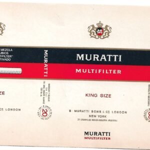 MARQUILLA DE CIGARRILLOS MURATTI 20 CIGARRILLOS INDUSTRIA ARGENTINA SOFT