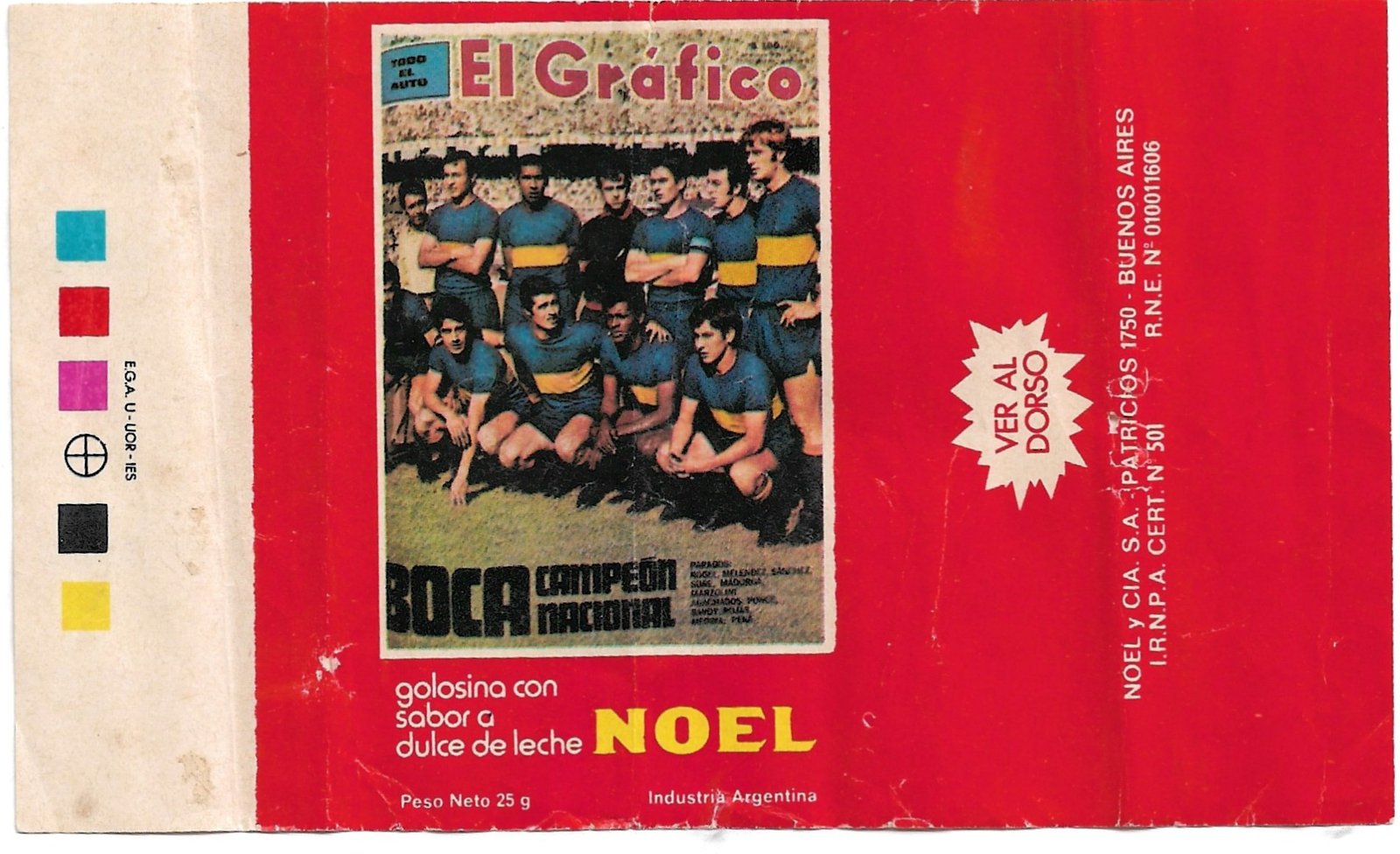 FIGURITA ARGENTINA EL GRÁFICO BOCA CAMPEÓN NACIONAL 1969