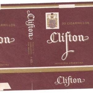 MARQUILLA CLIFTON 20 CIGARRILLOS INDUSTRIA ARGENTINA SOFT