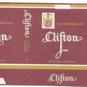 MARQUILLA CLIFTON 20 CIGARRILLOS INDUSTRIA ARGENTINA SOFT