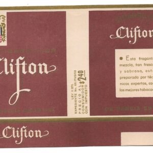 MARQUILLA CLIFTON 20 CIGARRILLOS INDUSTRIA ARGENTINA SOFT
