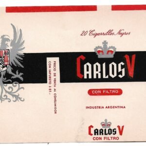 MARQUILLA DE CIGARRILLOS CARLOS V 20 INDUSTRIA ARGENTINA SOFT