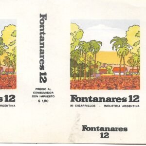 MARQUILLA FONTANARES 12 20 CIGARRILLOS INDUSTRIA ARGENTINA SOFT
