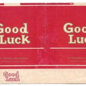 MARQUILLA DE CIGARRILLOS GOOD LUCK 20 INDUSTRIA ARGENTINA SOFT