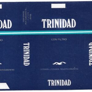 MARQUILLA DE CIGARRILLOS TRINIDAD 20 PARA LOS SOLDADOS DE MALVINAS - NO LLEGO A FABRICARSE-INDUSTRIA ARGENTINA SOFT