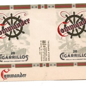 MARQUILLA DE CIGARRILLOS COMMANDER 20 INDUSTRIA ARGENTINA SOFT