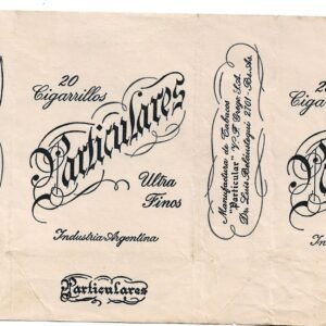 MARQUILLA DE CIGARRILLOS PARTICULARES 20 INDUSTRIA ARGENTINA SOFT