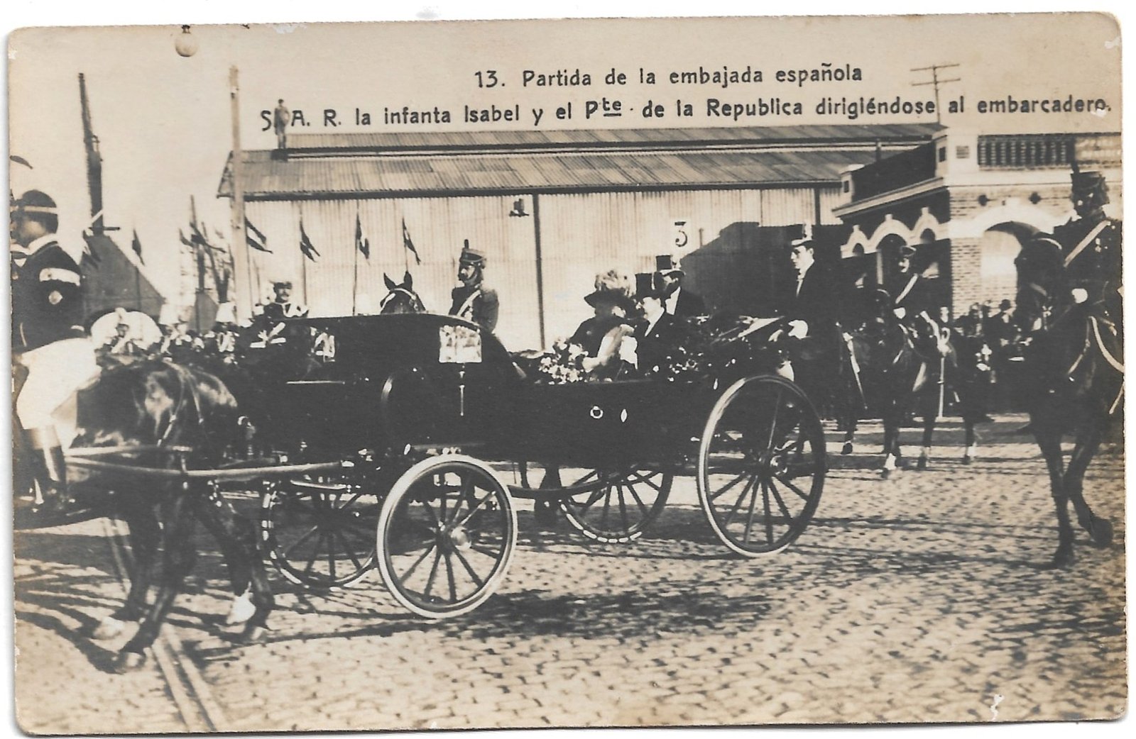 POSTAL 13. PARTIDA DE LA EMBAJADA ESPAÑOLA