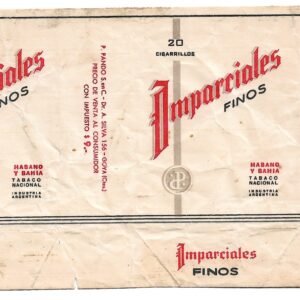 MARQUILLA DE CIGARRILLOS IMPARCIALES 20 INDUSTRIA ARGENTINA SOFT