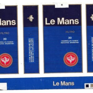 MARQUILLA DE CIGARRILLOS LE MANS 20 INDUSTRIA ARGENTINA SOFT