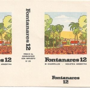 MARQUILLA DE CIGARRILLOS FONTANARES 20 INDUSTRIA ARGENTINA SOFT