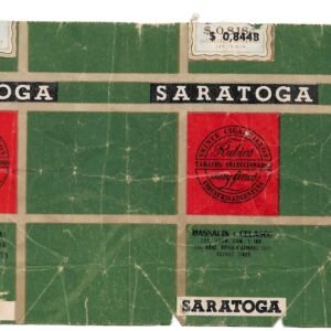 MARQUILLA DE CIGARRILLOS SARATOGA 20 INDUSTRIA ARGENTINA SOFT