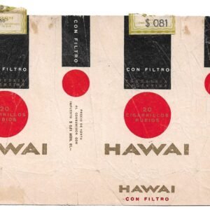 MARQUILLA HAWAI 20 CIGARRILLOS INDUSTRIA ARGENTINA SOFT