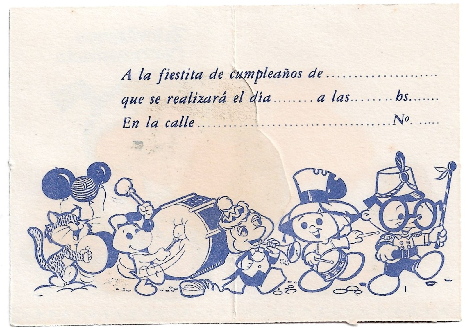 TARJETA DE CUMPLEAÑOS COTIGRAF PUBLICIDAD ANTEOJITOS