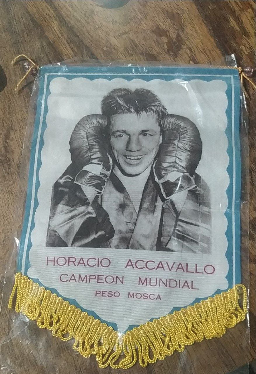 BANDERIN DE HORACIO ACCAVALLO CAMPEON MUNDIAL PESO MOSCA
