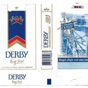MARQUILLA DERBY 20 CIGARRILLOS INDUSTRIA ARGENTINA SOFT