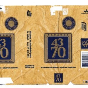 MARQUILLA 43/70 20 CIGARRILLOS INDUSTRIA ARGENTINA SOFT