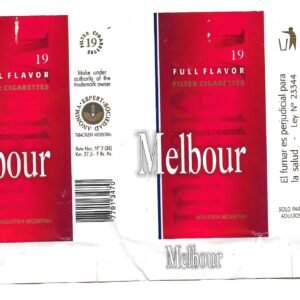 MARQUILLA MELBOUR 20 CIGARRILLOS INDUSTRIA ARGENTINA SOFT