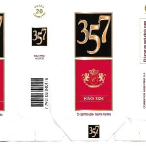 MARQUILLA KING SIZE 357 20 CIGARRILLOS INDUSTRIA ARGENTINA SOFT