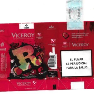 MARQUILLA VICEROY 20 CIGARRILLOS INDUSTRIA ARGENTINA SOFT