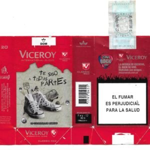 MARQUILLA VICEROY 20 CIGARRILLOS INDUSTRIA ARGENTINA SOFT