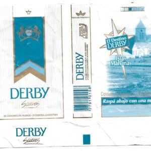 MARQUILLA DERBY ISLAS MALVINAS 20 CIGARRILLOS INDUSTRIA ARGENTINA SOFT