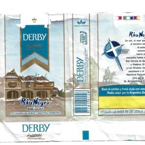 MARQUILLA DERBY BARILOCHE 20 CIGARRILLOS INDUSTRIA ARGENTINA SOFT
