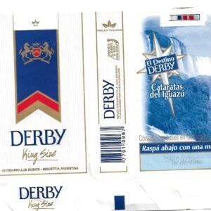 MARQUILLA DERBY CATARATAS DEL IGUAZÚ 20 CIGARRILLOS INDUSTRIA ARGENTINA SOFT