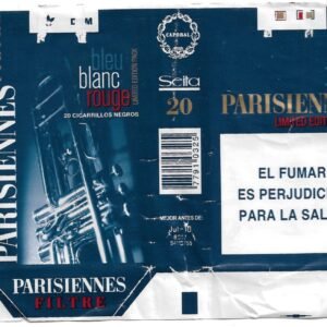 MARQUILLA PARISIENNES 20 CIGARRILLOS INDUSTRIA ARGENTINA