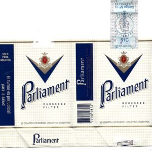 MARQUILLA DE CIGARRILLOS PARLÍAMENT 20 CIGARRILLOS INDUSTRIA ARGENTINA SOFT