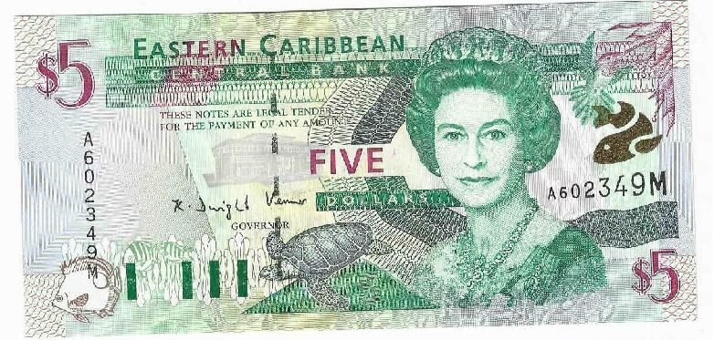 MONSERRAT 5 DOLARES 2000 UNC
