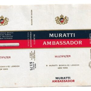 MARQUILLA MURATTI AMBASSADOR 20 CIGARRILLOS INDUSTRIA DE MEXICO SOFT